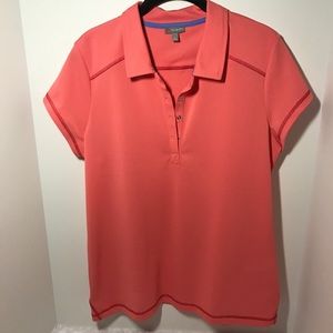 Talbots Polo Shirt w/ Pocket in coral pink